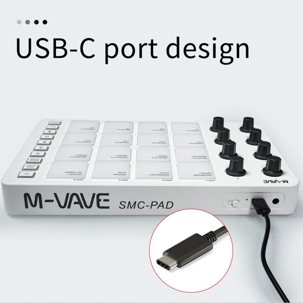 Wireless MIDI Controller Electric Drum Pad Machine Rechargeable Beat Maker