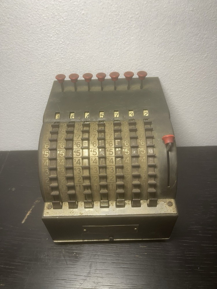 Vintage Antique AMCO Adding Machine 1910 Model, USA Made