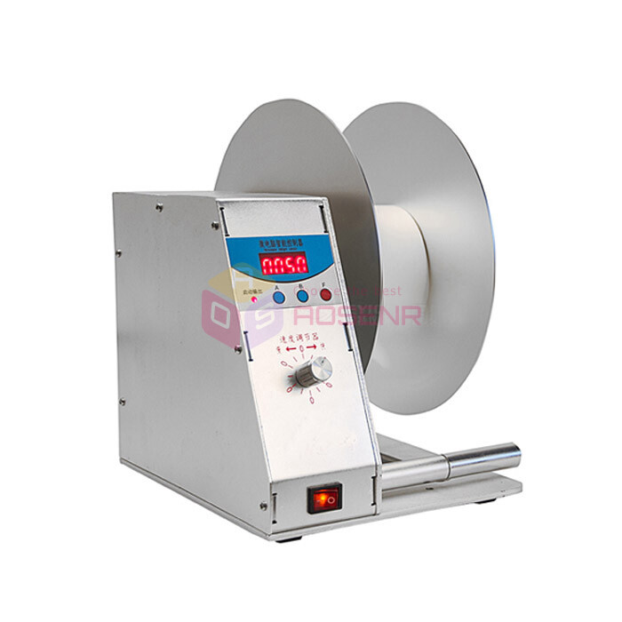 NEW Digital Automatic Label Rewinder Tags Rewinding Machine w/ Speed Adjustable