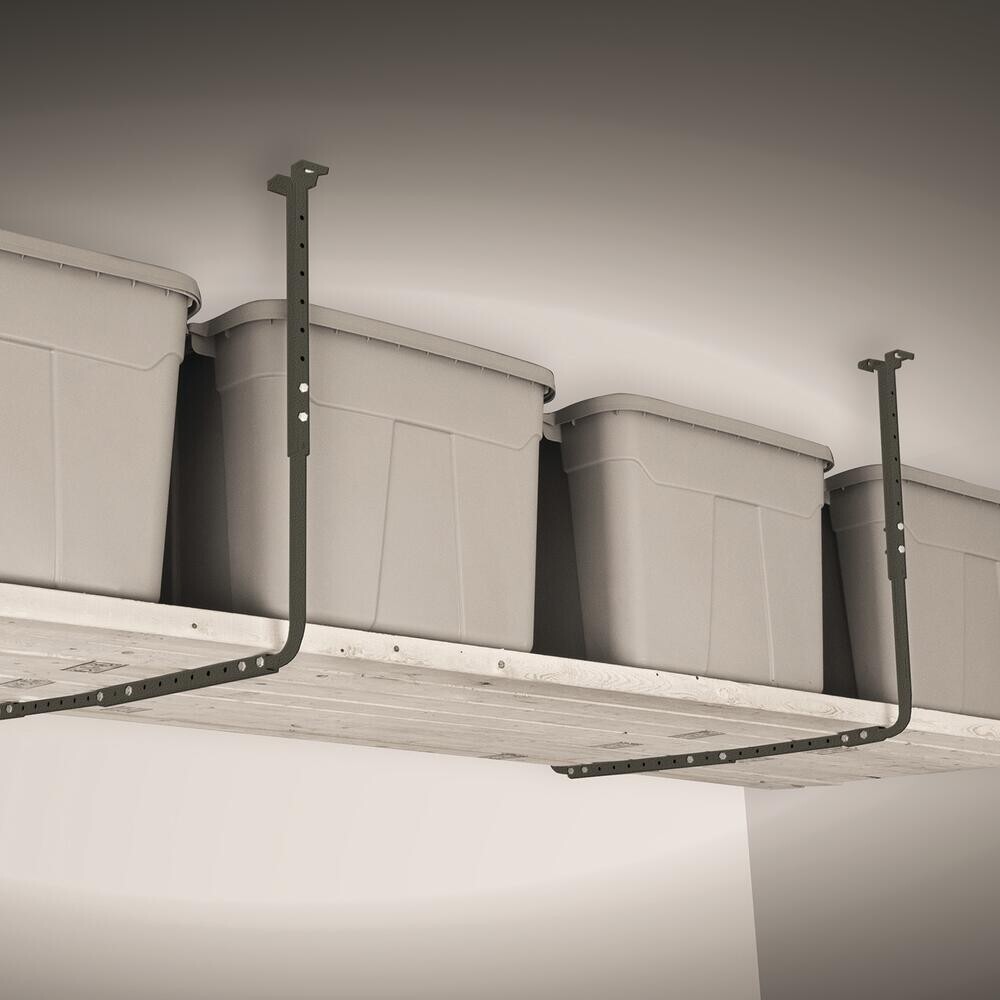 34" 2 Pack Kit Adjustable Ceiling Storage Rack Attic Garage Basement Organizer