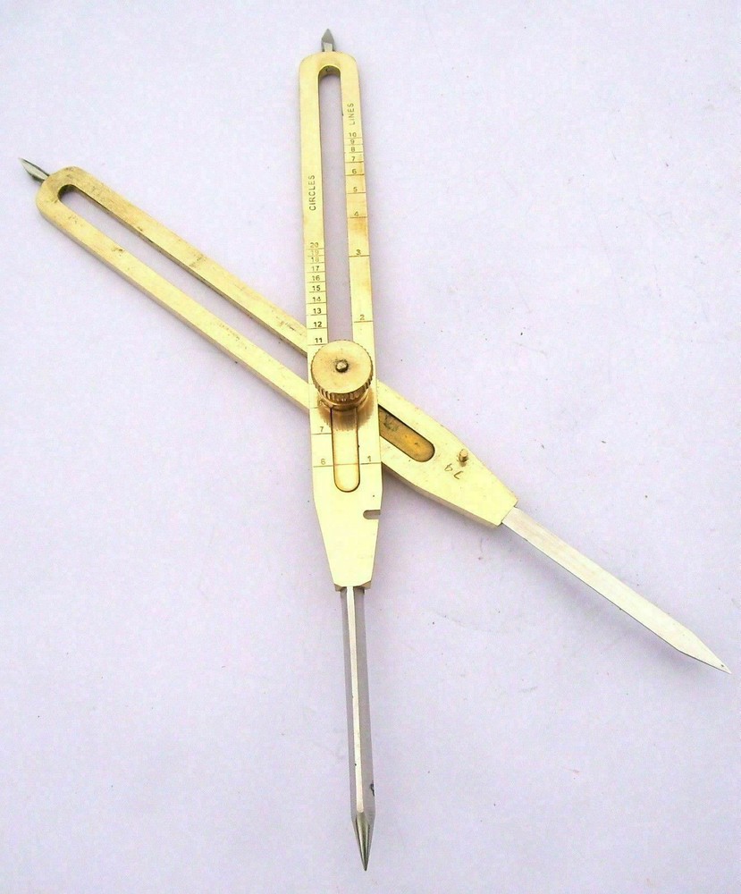 Brass Proportional Divider Engineer Drafting Scientific 9, Inches HANDMADE