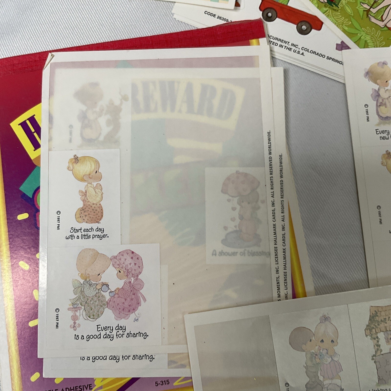 Lots Of Mixed Stickers New Old Stock And Partials Pooh Snoopy George Jungle