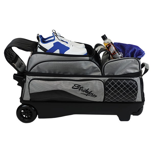 KR Strikeforce Royal Flush Silver 3 Ball Roller Bowling Bag