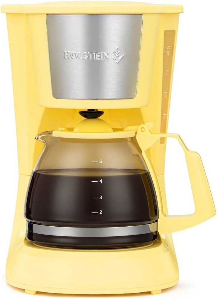Holstein Housewares - 5 Cup Drip Coffee Maker - Convenient and User Friendly wit