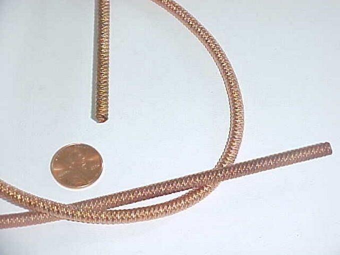 1 VINTAGE COPPER COATED SPRING 5mm. ROUND FLEX BENDABLE COIL 27" SECTION L786