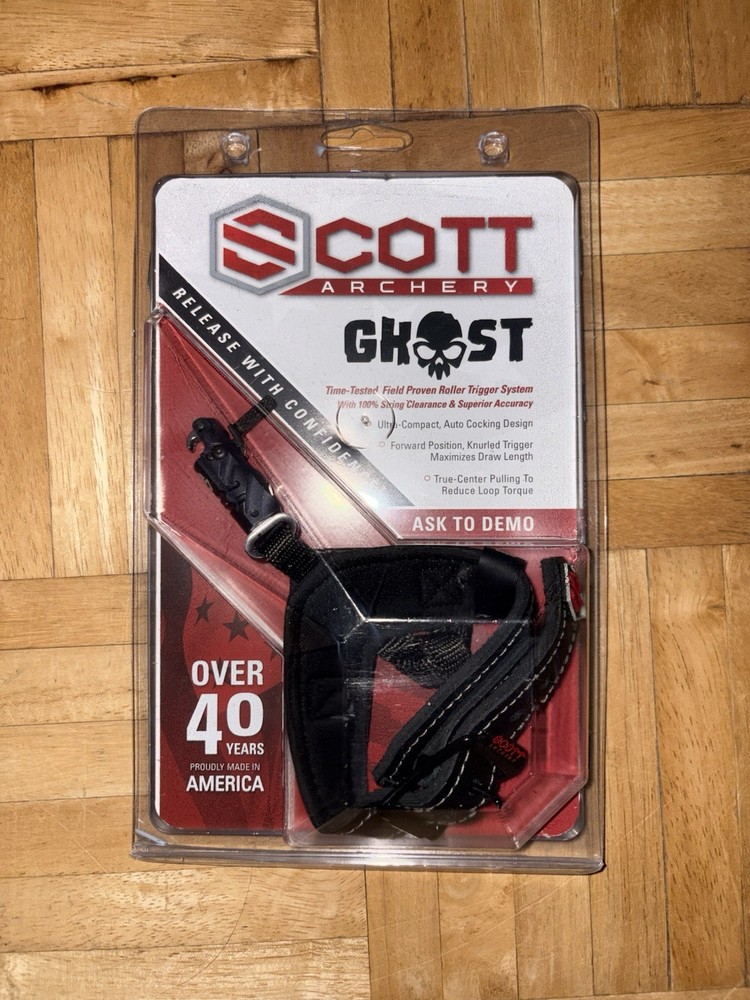 Scott Archery Ghost Bow Release NCS Black/Red Buckle Strap