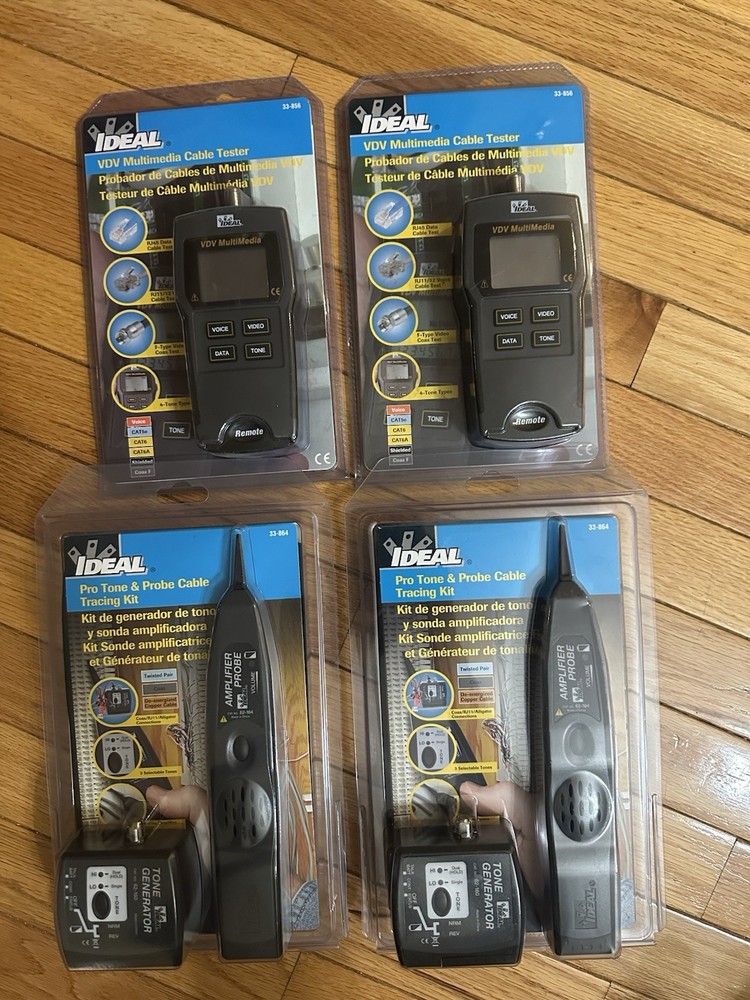 IDEAL: 2 PRO CABLE TRACING KIT & 2 CABLE TESTER