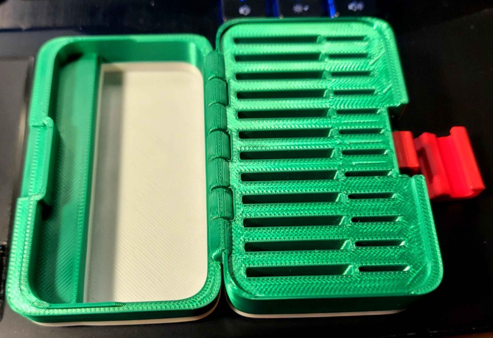 green / grey custom SD card case