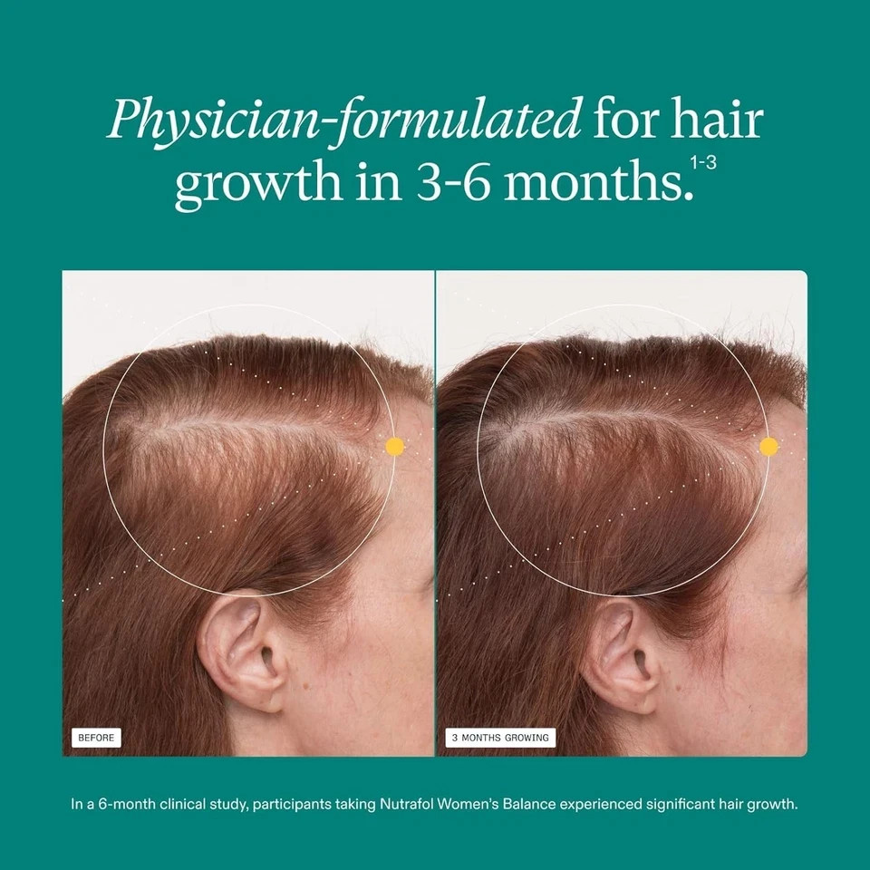 Women's Balance Hair Growth Supplements, Ages 45&Up, 120 Count Free Shipping USA