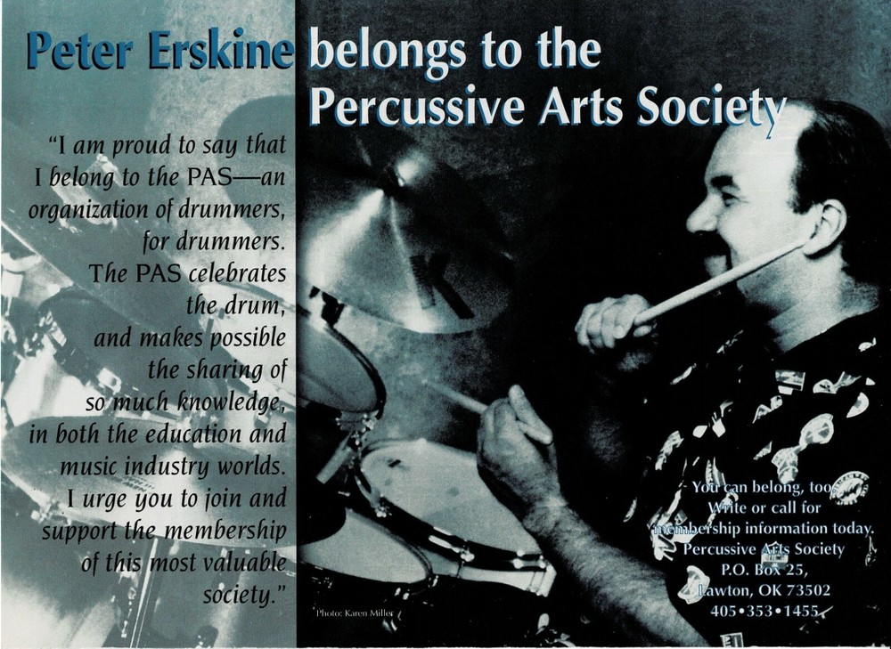 Peter Erskine - PAS - 1995 Print Advertisement