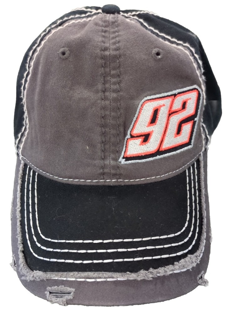 NASCAR #92 Gray & Black Baseball Cap Hat (Josh Williams)
