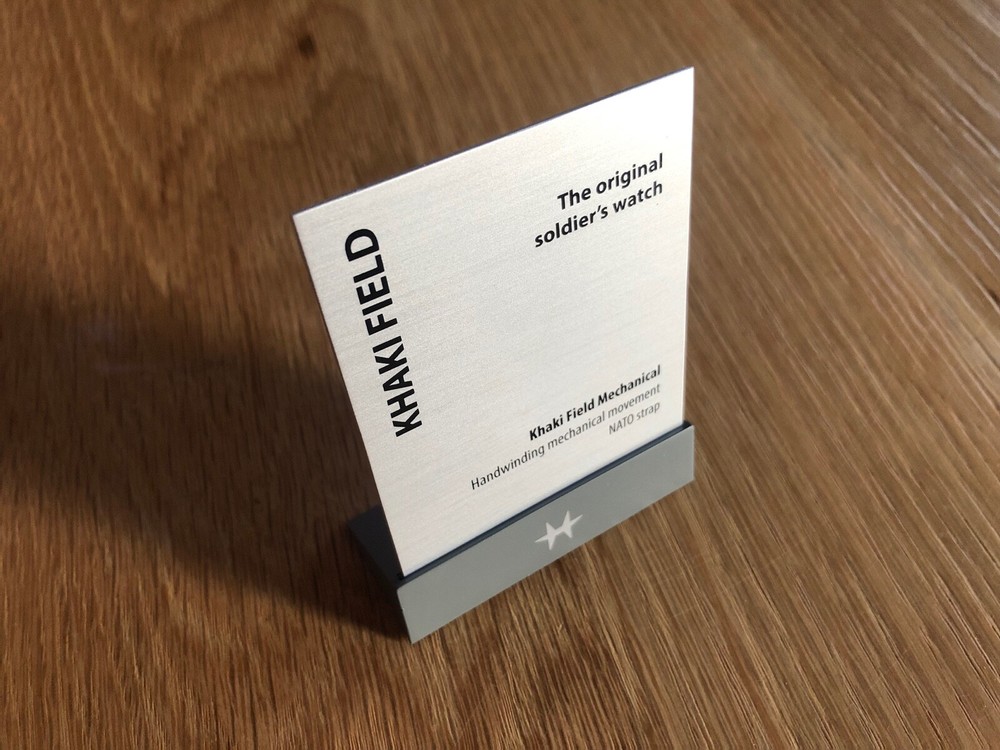 HAMILTON Plaque Display - Khaki Field - For Watches