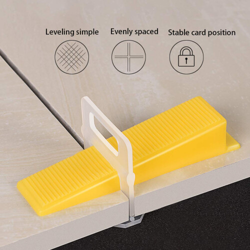 2000 Clips Tile Leveling System Floor Wall 1.5mm 1/16 Tile Spacer Tool
