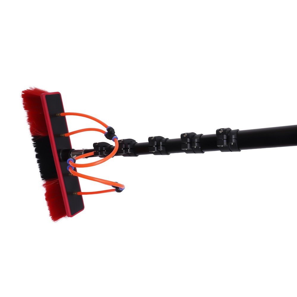 20ft Water Fed Pole Cleaning Brush Tool For Window+ Solar Panel Clean Washing