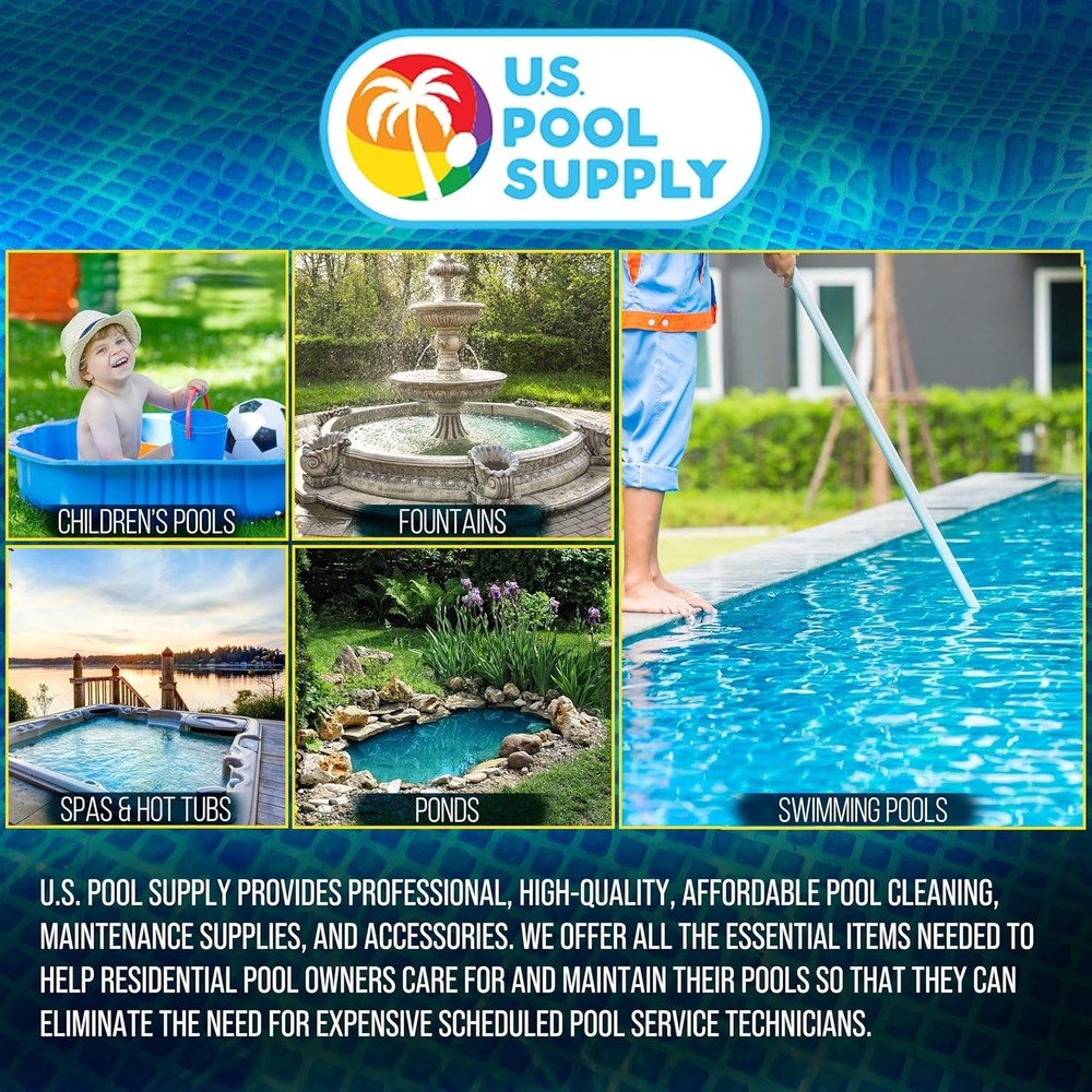 Above Ground Pool Skimmer - Wall Mount, Floats, 5 Adapters