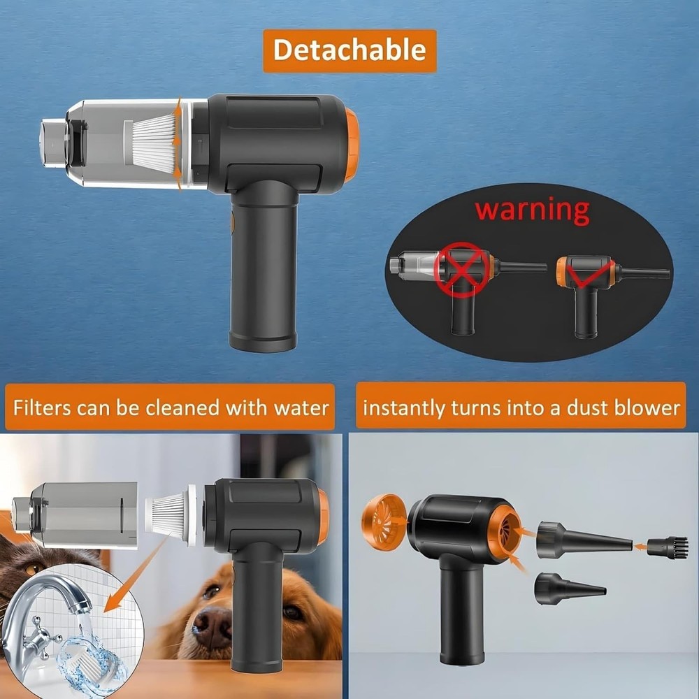 Air Duster - Computer Vacuum Cleaner - for Keyboard Cleaning- Cordless Canned...