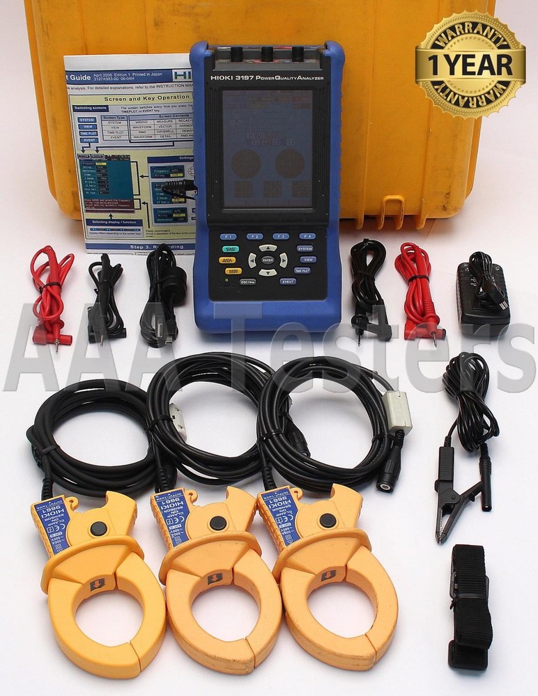 Hioki 3197 Three Phase HandHeld Power Quality Analyzer Meter