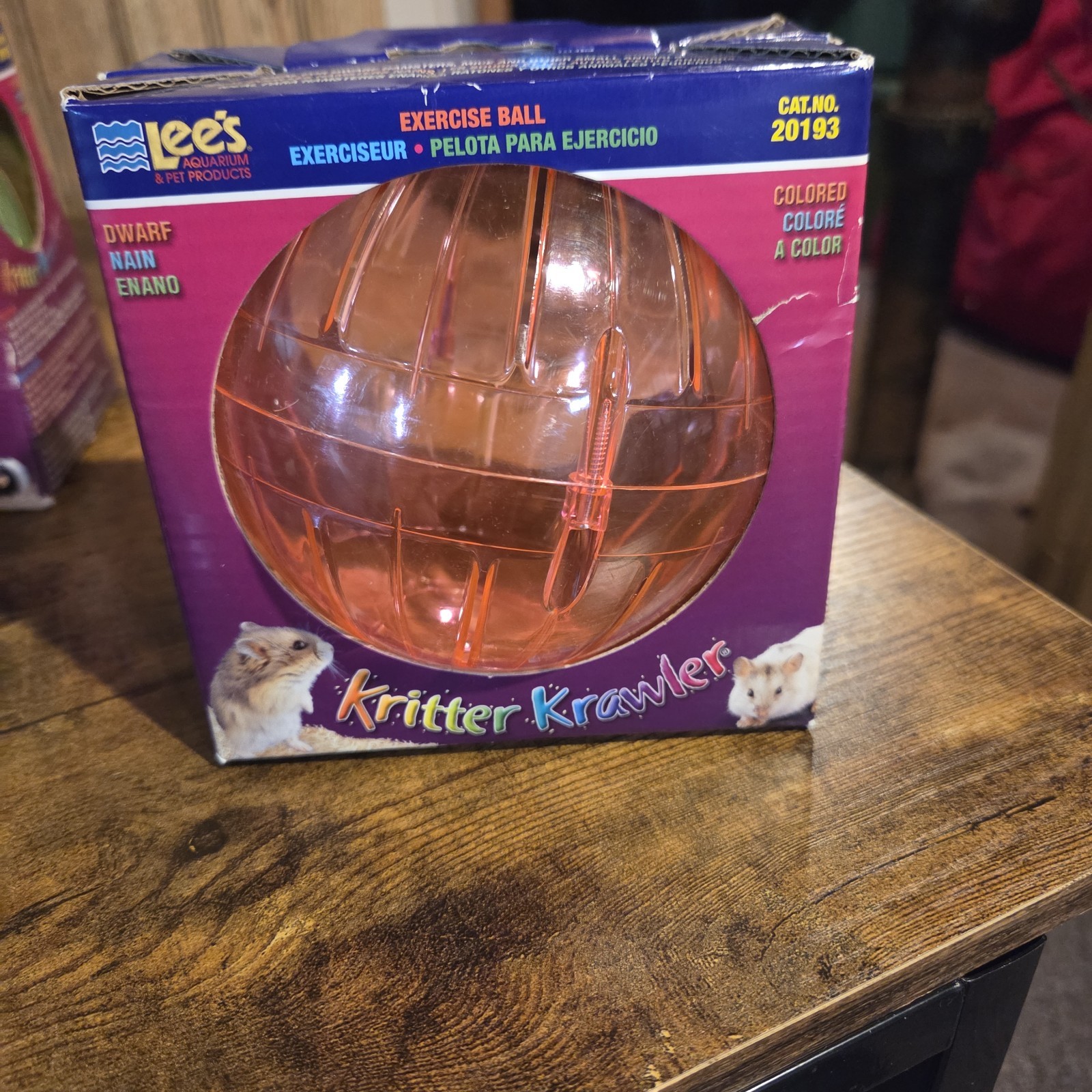 Lee's Kritter Krawler Medium Pink Transparent Exercise Ball Rats Gerbil Mouse
