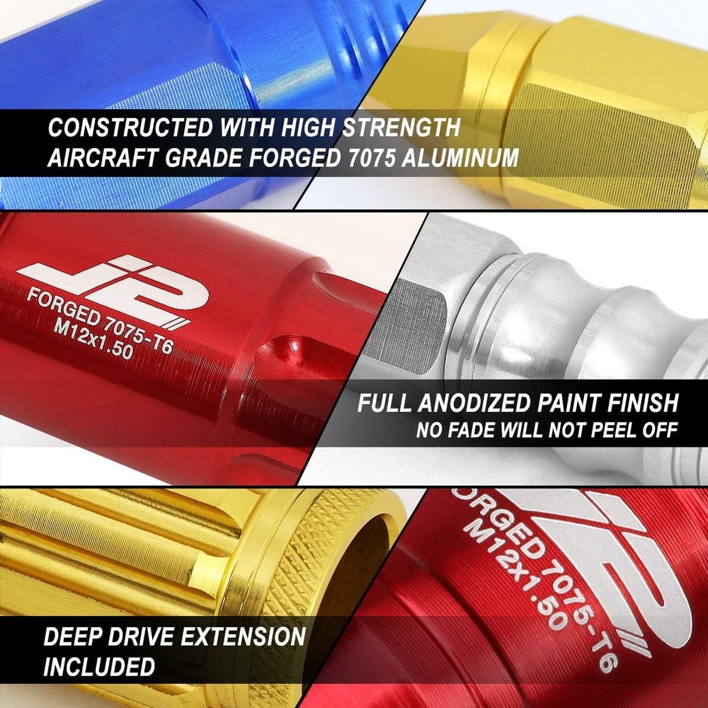 Aluminum Lug Nuts Closed End Conical Seat Socket Adapter