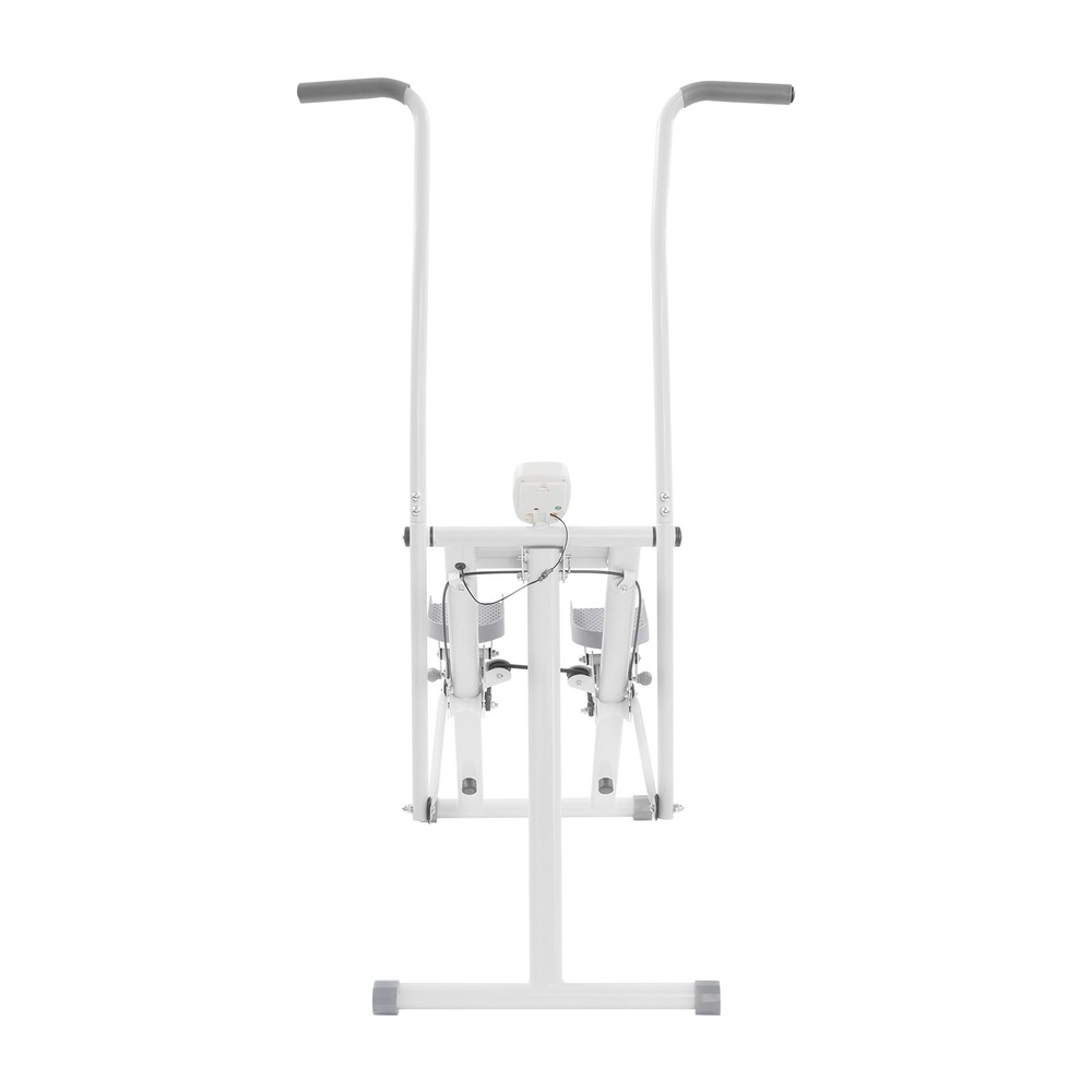White Stair Stepper with Adjustable Angles for Home and Gym Workouts