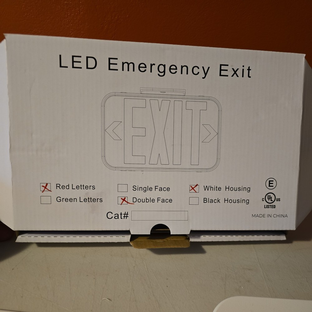 LED Emergency Exit Sign, Double Face Exit
