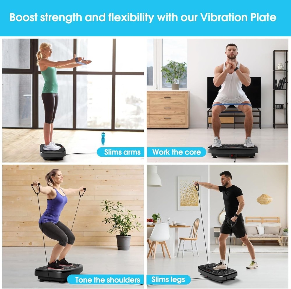 Vibration Plate Exercise Machine for Lymphatic Drainage,Power Vibrate Stand S...