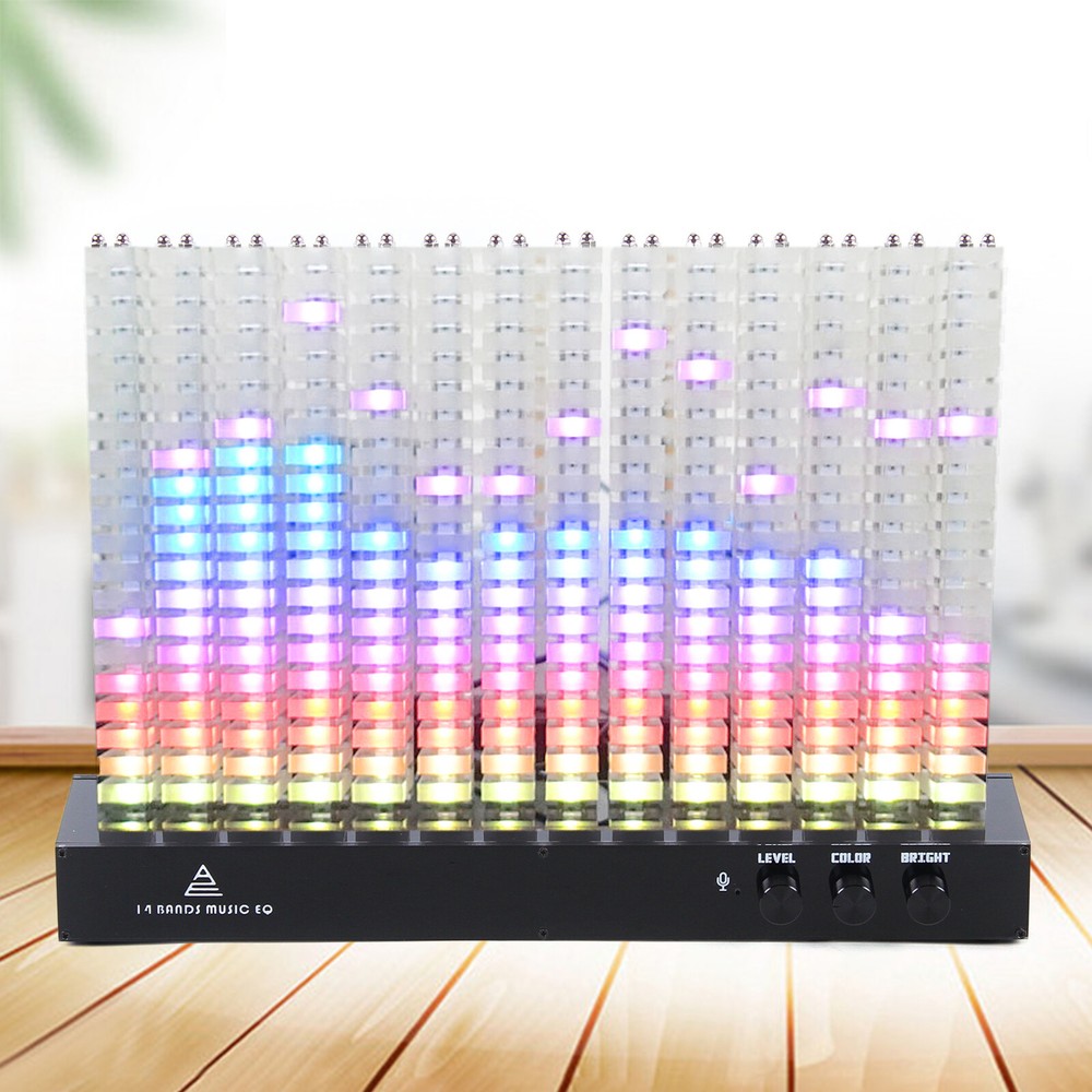 LED 14-segment Spectrum Analyzer Level Indication Music Spectrum Light 110V