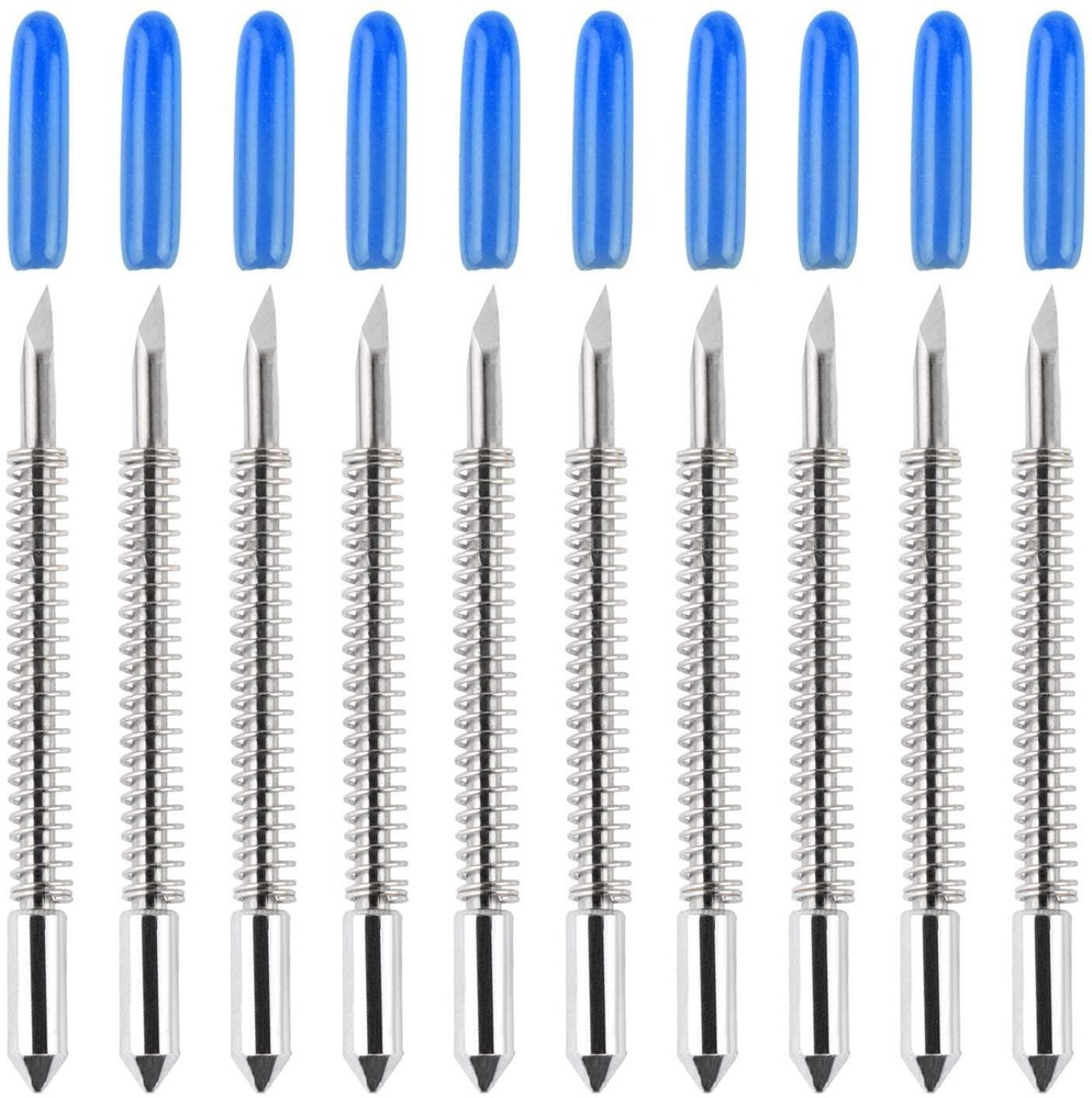 60 Degree Vinyl Cutter Blades Lettering For Graphtec Cutting Plotter Blue Cap