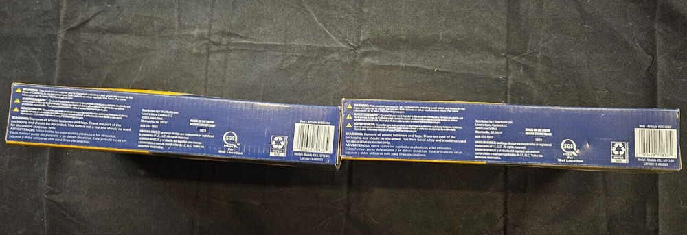 Harbor Breeze 13' Black String Light 10 White Incandescent Globe Bulbs 2 Pack