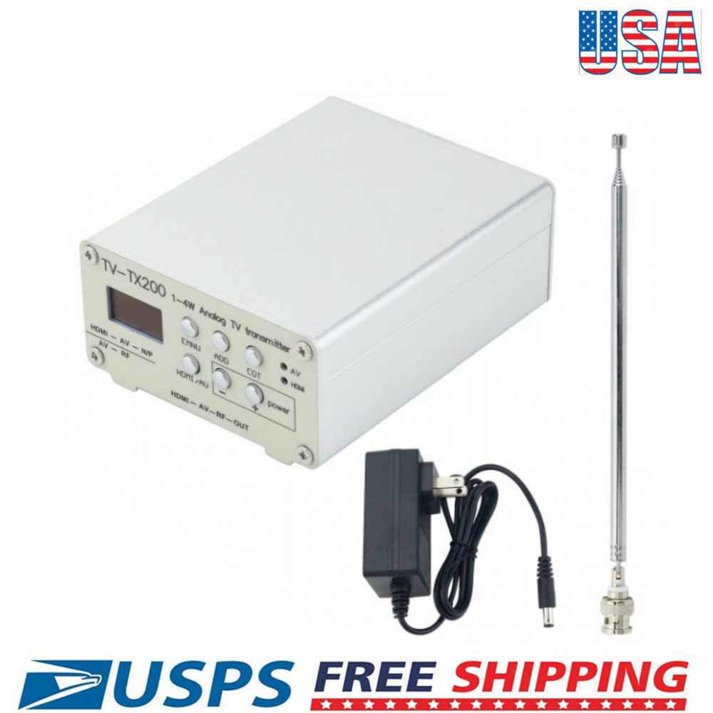 TV-TX200 VHF/UHF Analog TV Transmitter HD/AV Input Analog Signal Transmitter USA