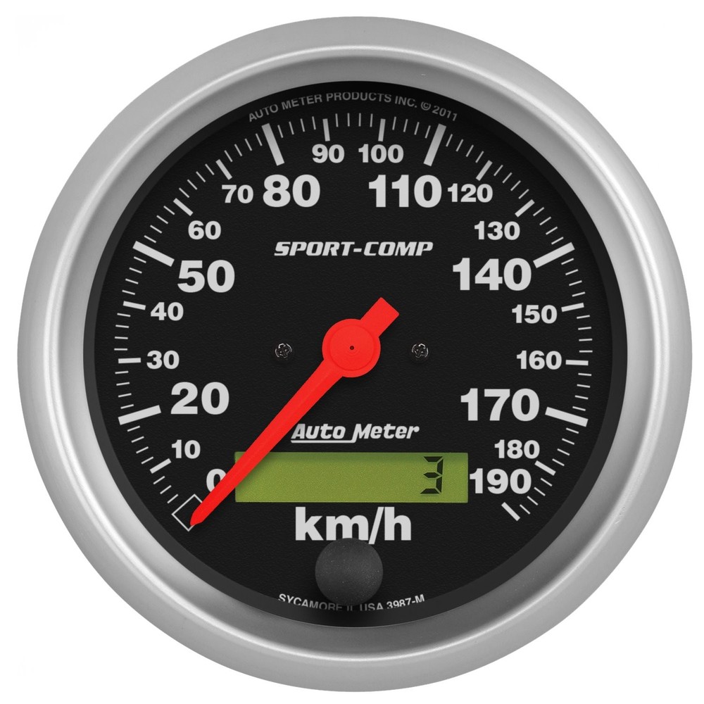 Auto Meter 3987-M Sport-Comp In-Dash Speedometer