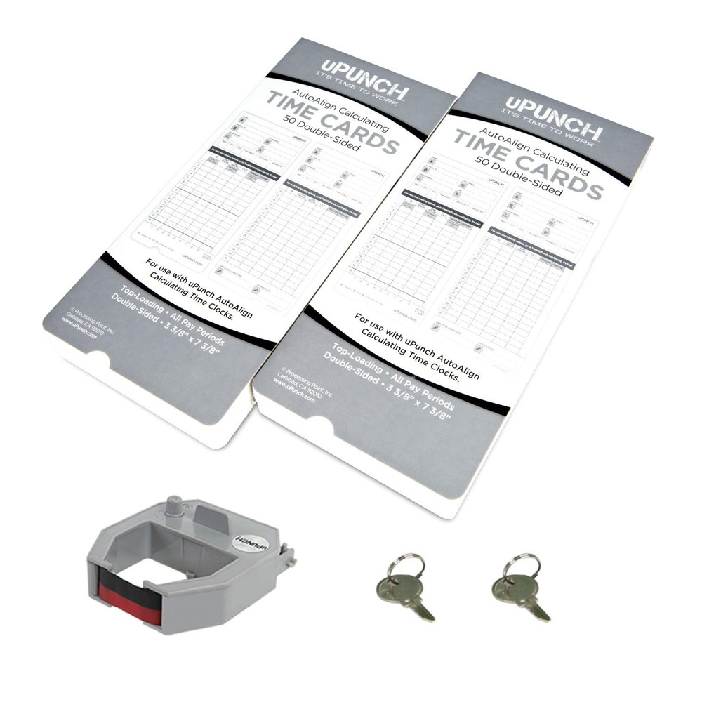 Upunch Hn2500 Calculating Time Clock Bundle For Small Business Auto Align