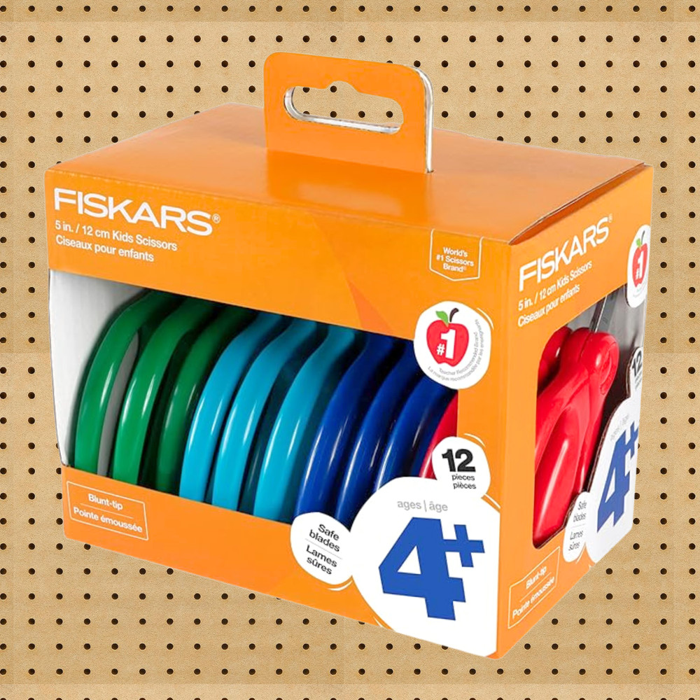 Fiskars Kids Blunt Tip Scissors Classpack: 5 in. / 12-pack / Assorted (4 colors)