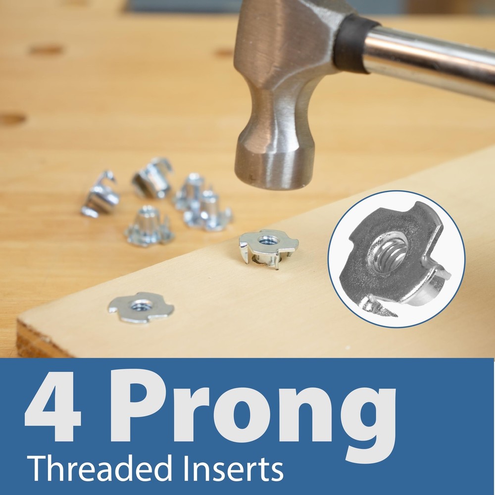 46 Piece T Track Bolts and Knobs Kit, 1/4"-20 T Bolts & Threaded Knobs, T Tra...