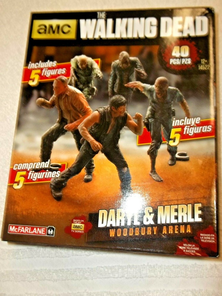 Walking Dead McFarlane Building Construction Set Woodbury Arena Pack NEW SEALED