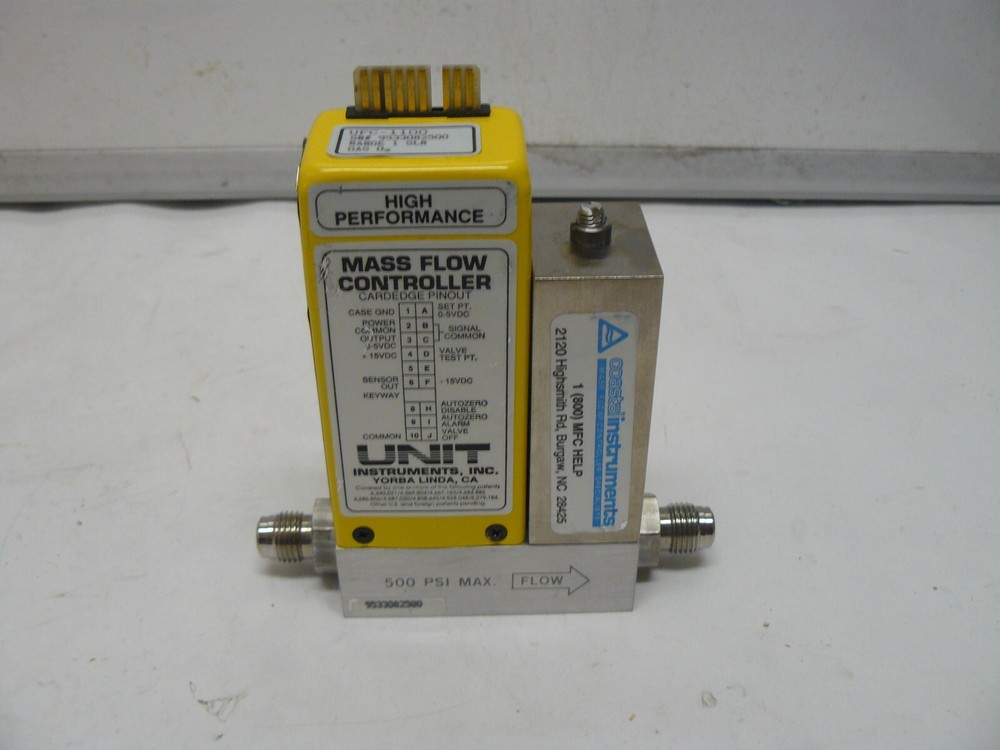 Unit Instruments UFC-1100 mass flow controller range 1 SLM gas O2