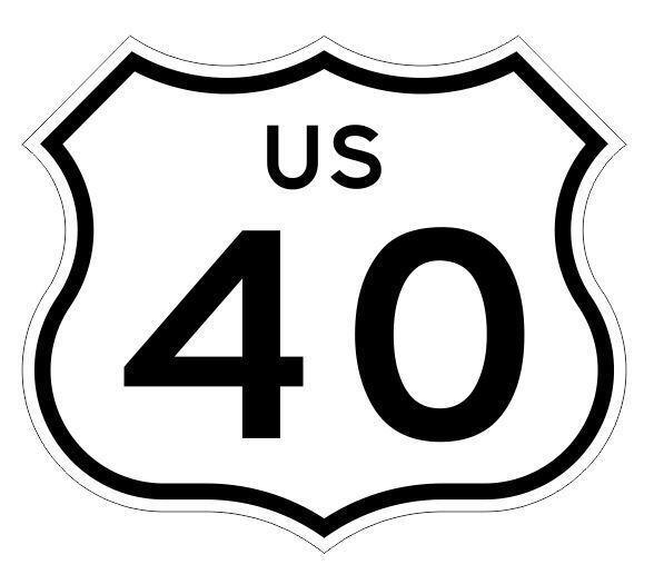 US Route 40 Sticker Decal