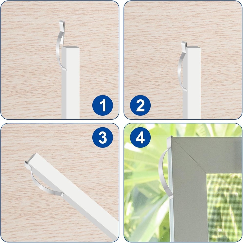 uxcell 20Pcs Window Screen Tension Spring, Corner Mount Flat Window Spring Clips