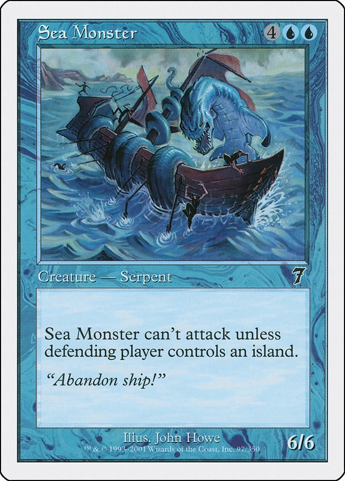 Sea Monster 7th Edition 97 MTG MP