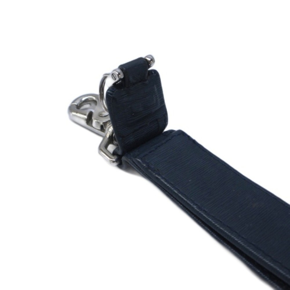 Porter Leather Keychain Strap Logo Plate 3 Rows