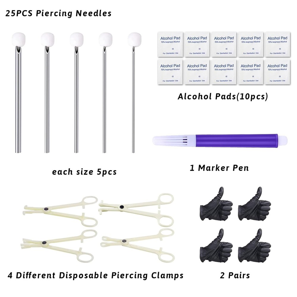 44pcs Body Piercing Kit Tool - Combofix