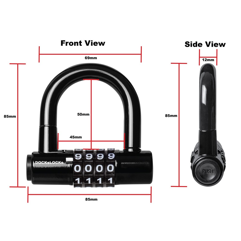 DocksLocks Security Cable Lock Set (5ft to 25ft Lengths) – 10ft, Blue