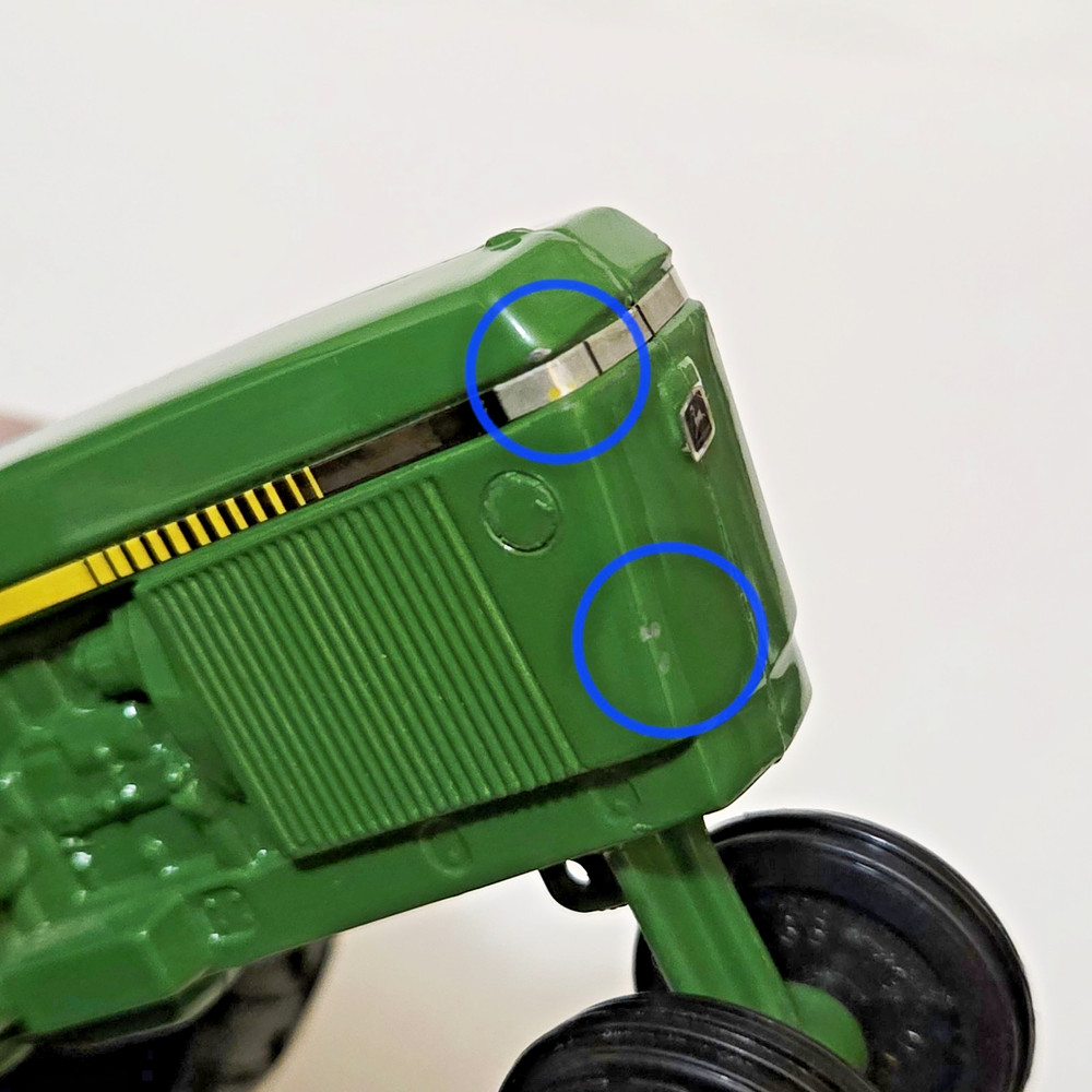 ERTL John Deere Narrow Front Farm Tractor - approximately 5" (with chips)
