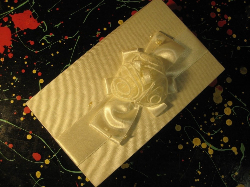 Fancy Cloth Covered Wedding VHS Tape Gift & Storage Box