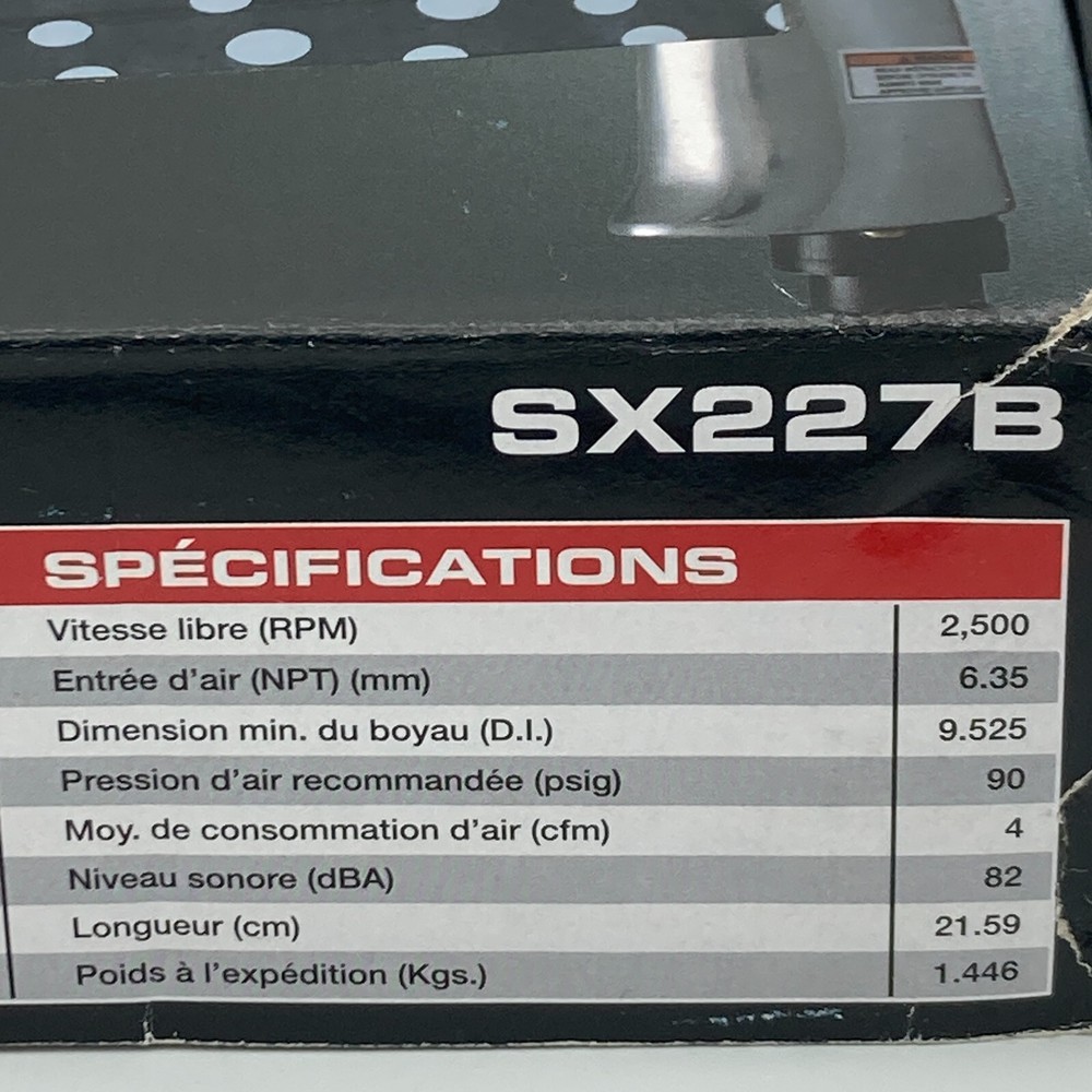 Sunex SX227B Metal Shear - Air Powered