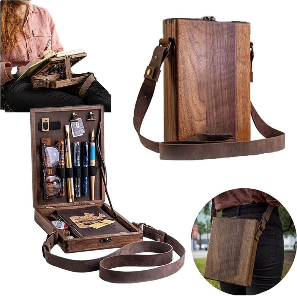 Portable Wooden Desktop Painting & Drawing Easel With Storage Box Multi-function