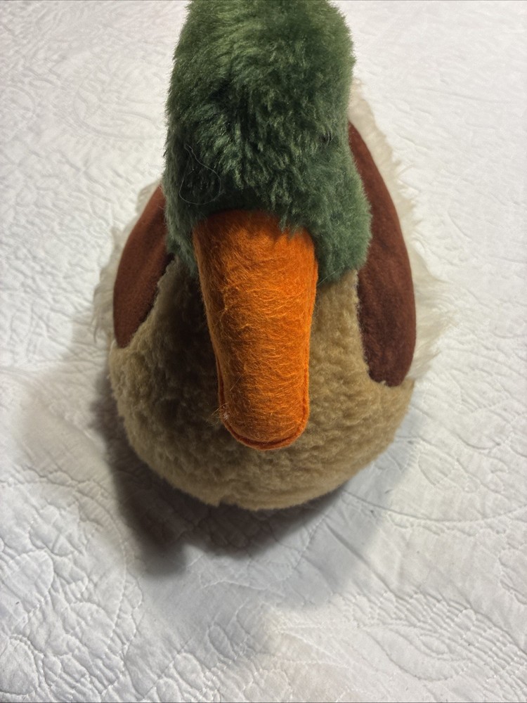 Vintage Plush Duck Doorstop