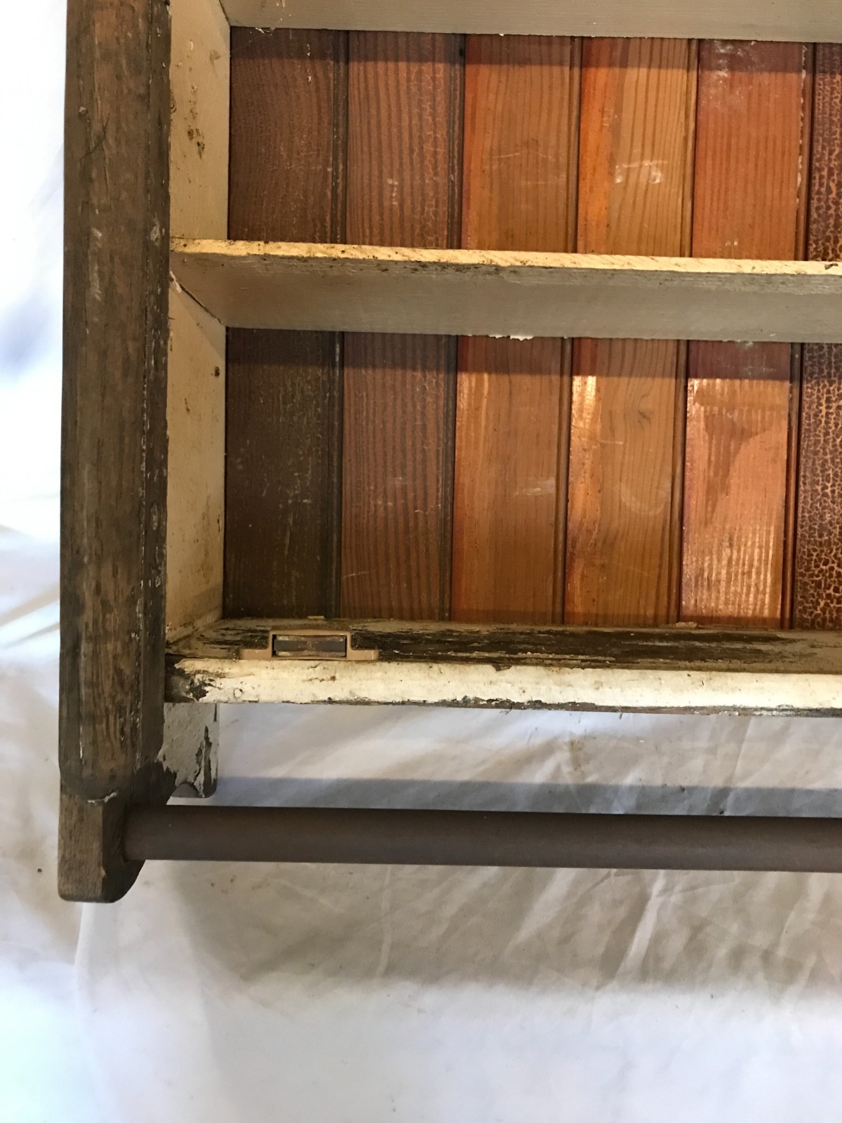 VTG Oak 19x28 Hardwood Wall Mount Medicine Cabinet with Towel Bar Old 474-26B