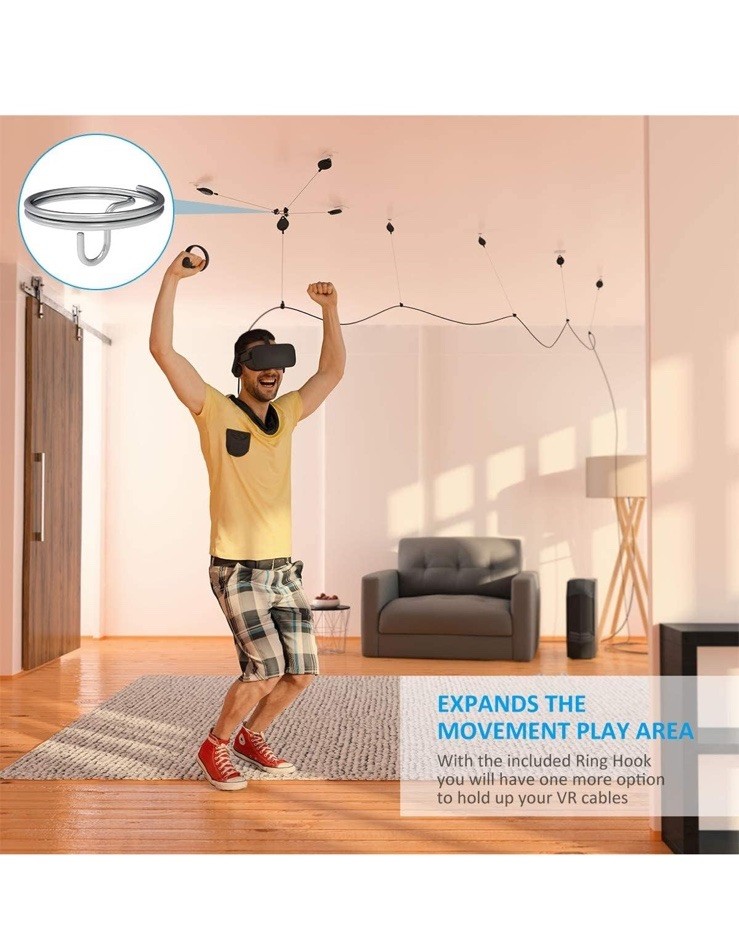 KIWI design VR Cable Management, 6 Packs VR Pulley System