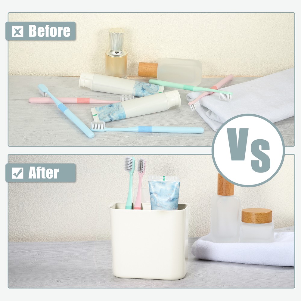 Wall Mount Toothbrush Holder Stand for Bathroom for Toothbrush Toothpaste
